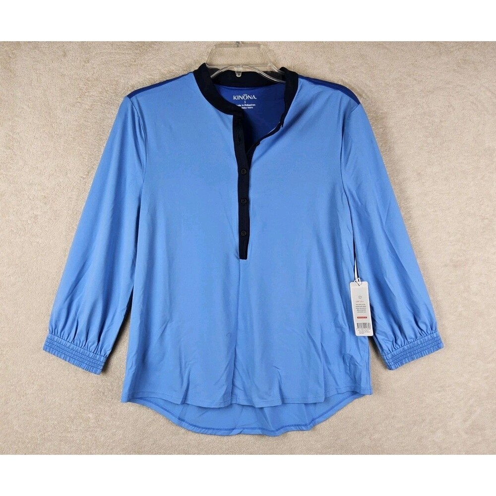 Kinona Women's Swing Easy 3/4 Sleeve UPF 50+ Golf Shirt Size S
